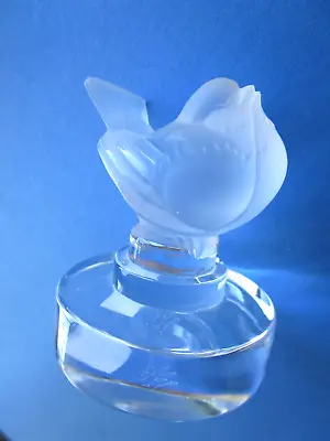 Lalique France Crystal Frosted Small Sparrow Bird Figurine/Paperweight • $95