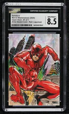 2020 Marvel Masterpieces Sketch Cards 1/1 Rain Lagunsad CGC 8.5 Auto P1l • $191.50