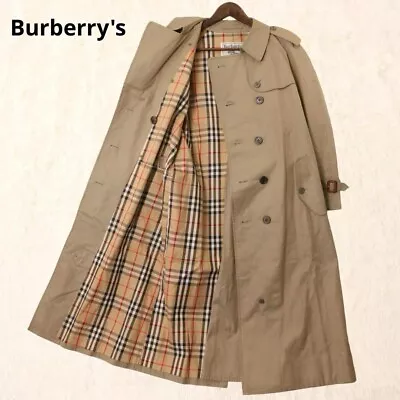 Burberrys Trench Coat  Long Length Woman Vintage Beige Size XL JAPAN • $152