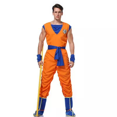 Men Anime Dragon Ball Z Son GoKu Cosplay Costume Halloween Party Fancy Dress Up☆ • £32.55