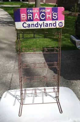 Brach's Candy Metal Store Display Candyland Sign Rack Stand 10 Cent Vintage ~3ft • $199.99