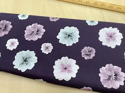 CLEARANCE BOLT END 35cm X 110cm Purple 100% Cotton Patchwork Benartex Fabric • £1.75