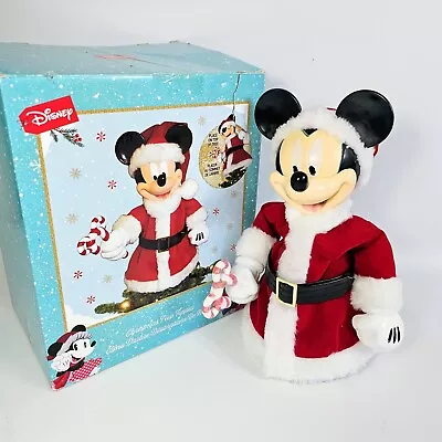 Disney Santa Mickey Mouse With Bendable Arms Christmas Tree Topper Decoration • $29.95