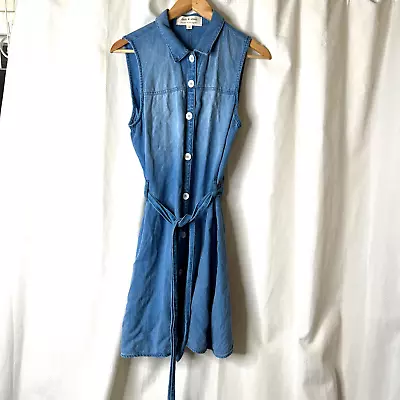 Cloth & Stone Womens Anthropologie Super Soft Denim Dress Sleeveless Sz M Medium • $19.99