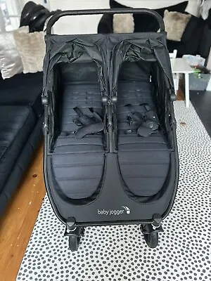 £500 • Buy Baby Jogger City Mini GT2 Double Opulent Black All Terrain Pushchair