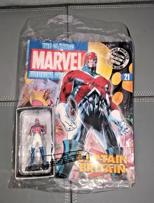 Eaglemoss Marvel Classic Collection Captian Britain No 21 Display Figure And Mag • £9.99