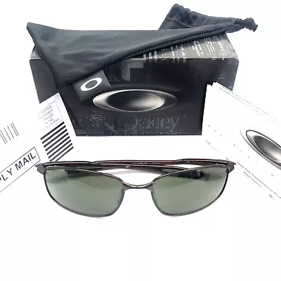 RARE NIB OAKLEY BLENDER SUNGLASSES Rootbeer Frames Silver Icons Dark Grey Lenses • $529.99