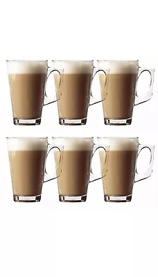 Set Of 6 240ml Coffee Cappuccino Tassimo Costa Tea Cafe Latte Mugs Glasses Cups • £9.60