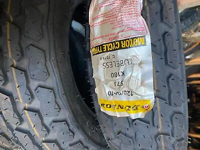 130/90 - 10  Front/Rear Flat Dirt Track Tire K180 Dunlop Motorcycle Street Legal • $59.95