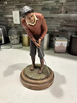 **michael Garman “knickers” (1987) Red & Grey 12 Inch Sculpted Golfing Statue** • $50