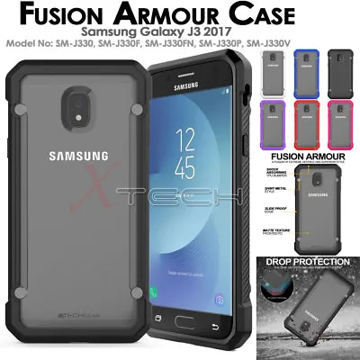 Samsung Galaxy J3 2017 [Fusion Armour] Premium Slim Tough Shockproof Case Cover • £2.95