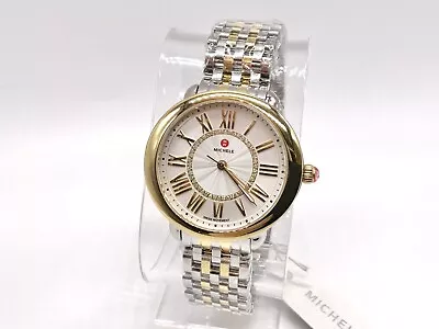 New Michele Serein Mid Two-Tone Gold Diamond Dial Women's Watch MWW21B000148 • $976.50