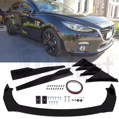 For Mazda 3 BK BL BN Front Bumper Lip Spoiler Side Skirt Rear Diffuser Shark Fin • $117.64