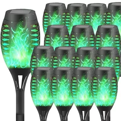 Solar Lights Outdoor Solar Torch Lights Flickering Flame Waterproof Garden Light • $49.69