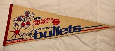 Vintage 1978 Nba World Champs Washington Bullets Pennant The Fat Lady Sang • $50