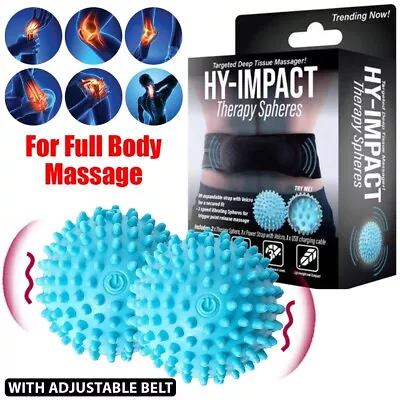 Hy-Impact 3 Speed Vibrating Massage Balls Therapy Spheres With Expandable Strap • $14.99