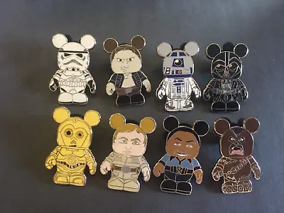 Star Wars Mystery Vinylmation Disney Pin Set #1 W/ Luke & Lando Chasers (8 Pins) • $25