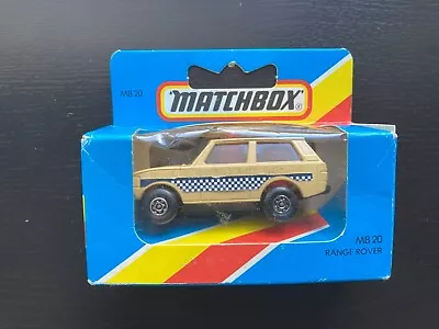 Matchbox 1983 Land Rover Police Patrol Beige No MB20 Boxed • £5