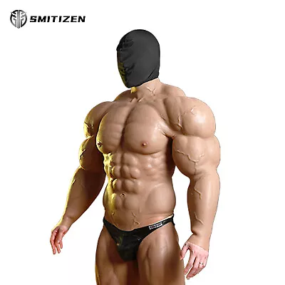 Smitizen Silicone Muscle Suit Male Breastplate Fake Chest Cosplay Crossdresser • $571.32