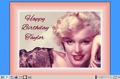 Marilyn Monroe Edible Cake Image Birthday Decoration Cake Topper Sheet • £9.60