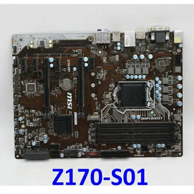 For MSI Z170-S01 Motherboard LGA1151 VGA+DVI+HDMI M.2 DDR4 64G ATX System Board • $204.96