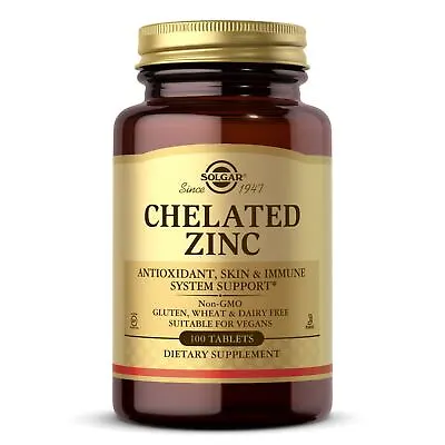 Solgar Chelated Zinc 100 Tablets • $11.27