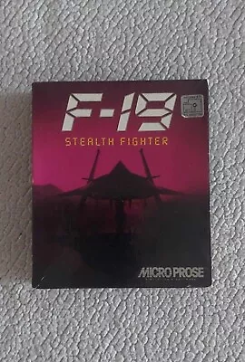 F-19 Stealth Fighter Simulation Big Box PC Game 3.5  - Tandy Version • $25.76