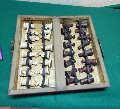 Chinese Chess Set With Dragon Inlaid Chessboard/Box Pre-owned • $20