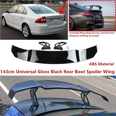 For 2007-2016 Volvo S80 Gloss Black GT-Style Trunk Spoiler Wing 56'' Universal • $99.88