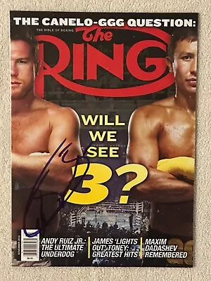 SAUL  CANELO  ALVAREZ Signed Autographed  The Ring  Magazine ~ PSA/DNA COA • $299.99