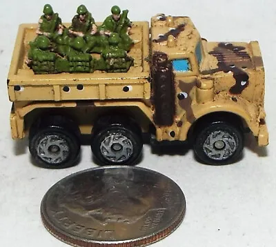 Small Micro Machine Military US Army 6X6 Troop Truck In Desert Camouflage • $10