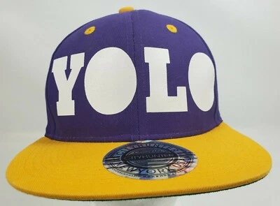 $14.99 • Buy City Hunter YOLO Adjustable Hat You Only Live Once Snap Back