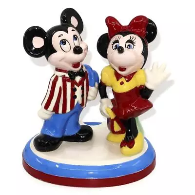 Vintage Ceramic Mickey & Minnie Mouse Lamp Base Vaudeville 10 1/2  Tall • $26.99