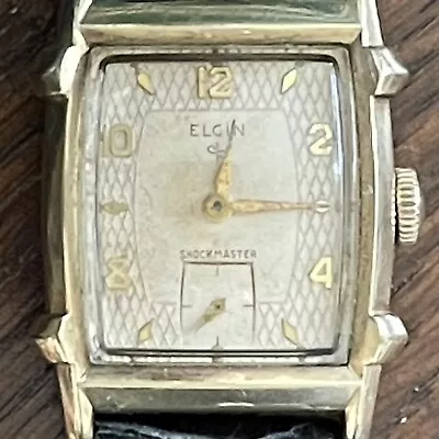 Vintage Elgin Shockmaster Cal. 674 17 Jewel Watch Movement Running 10K Gold Fill • $29