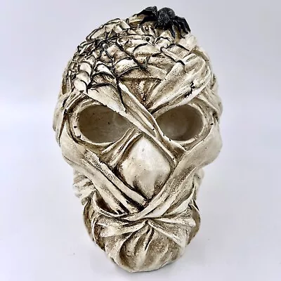 Gothic Coin Bank Mummy Skull Bust Monster Head Spider Web Spooky Fall Decor • $19.99
