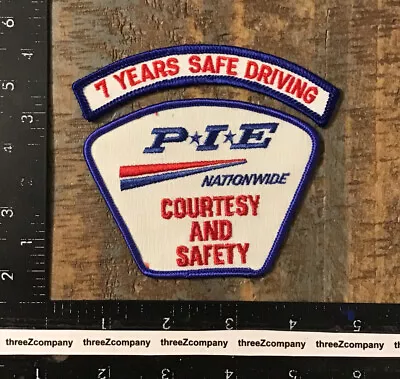 Vtg P-I-E Nationwide Trucking Company 7 Years Safe Driving Tab Patch Set PIE • $11.25