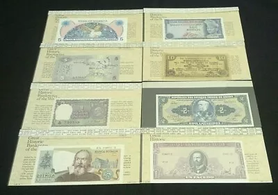 (8) Cu World Bank Notes - Italychilebrasilindiaugandaetc.reduced 3/18 (8891 • $19.99