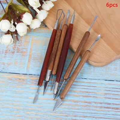 £4.31 • Buy 6pcs Clay Sculpting Wax Carving Pottery Tools Modeling Assorted Pottery Too _JO