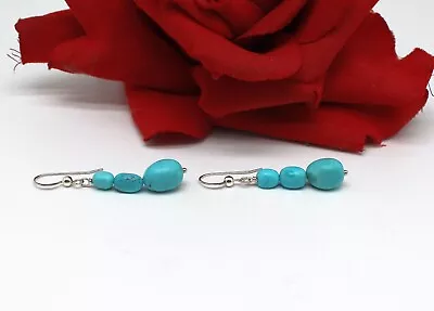 Sterling Silver & Turquoise Jay King Mine Finds Earrings   Cat RESCUE • $45.49