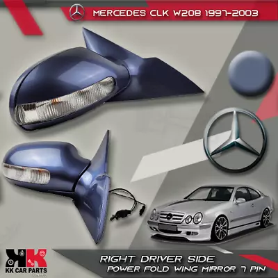 Mercedes Clk W208 1997-2003 Right Driver Side Power Fold Wing Mirror 7 Pin • $69.46