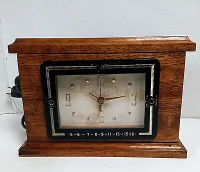 Vintage  Handmade BULOVA Electric  Mantel/Shelf Clock/Alarm Clock Wood Case • $29.99