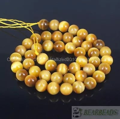 Natural Tiger's Eye Gemstone Round Beads Red Gold Green Pink Assorted Pick 15.5  • $5.83