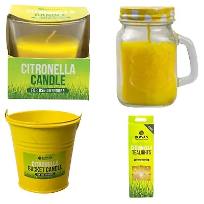 Citronella Garden Candles Outdoor/Indoor Fly Bugs Insect Repellent Rowan • £2.75