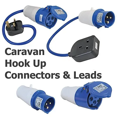 Caravan Hook Up Adapter 230V UK Mains Conversion Plug Connector Lead 16A Camping • £9.95