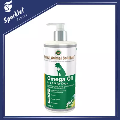 NATURAL ANIMAL SOLUTIONS Omega 3 6 & 9 Oil For Dogs 500ML • $29.95