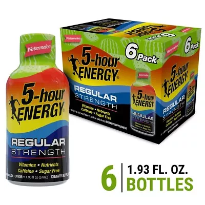 5-hour ENERGY Shot Regular StrengthWatermelon 6 Pack 1.93 Oz • $14.88