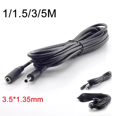 5V DC Extension 1/3/5M DC Male Female Power Cable Cord For Camera 3.5mm X 1.35mm • £5.87