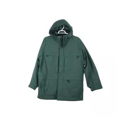 LL Bean Men's Maine Warden's 3-in-1 Gore-tex Hooded Parka Green Nylon Size XL • $83.30