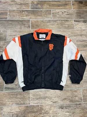 VINTAGE San Francisco Giants Jacket Mens 2XL Starter GIII Sports Windbreaker • $94