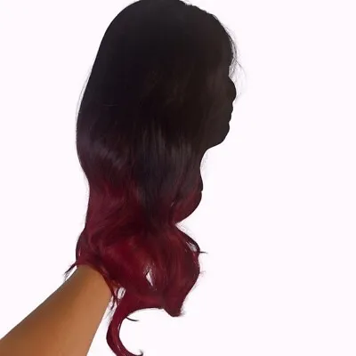 Ombre Black/red Tipped Women’s Wig Long Wavy Hair Costume/cosplay/Halloween • $23